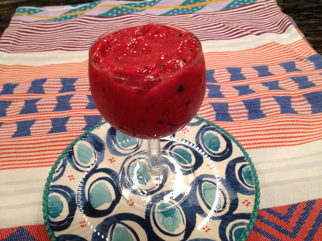 lemon basil raspberry sorbet